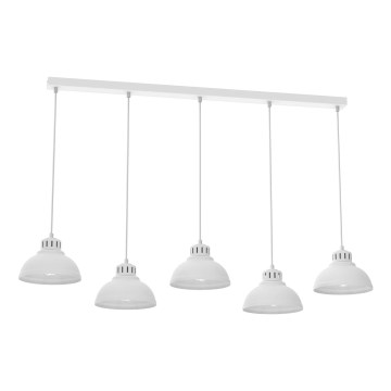 Candelabro suspenso SVEN 5xE27/15W/230V branco