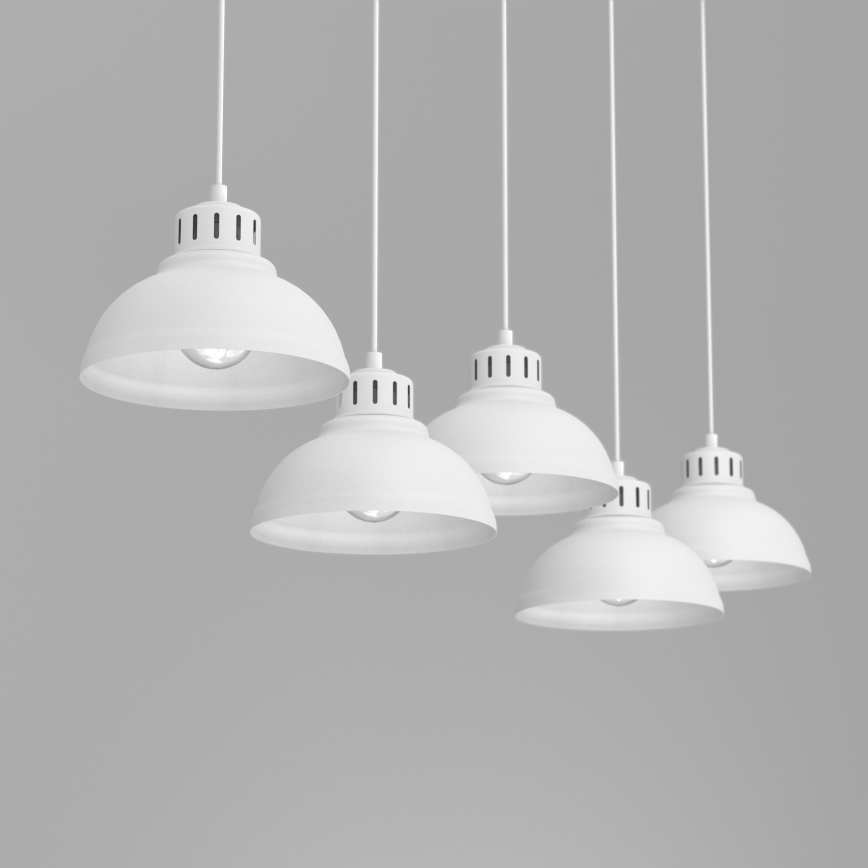 Candelabro suspenso SVEN 5xE27/15W/230V branco
