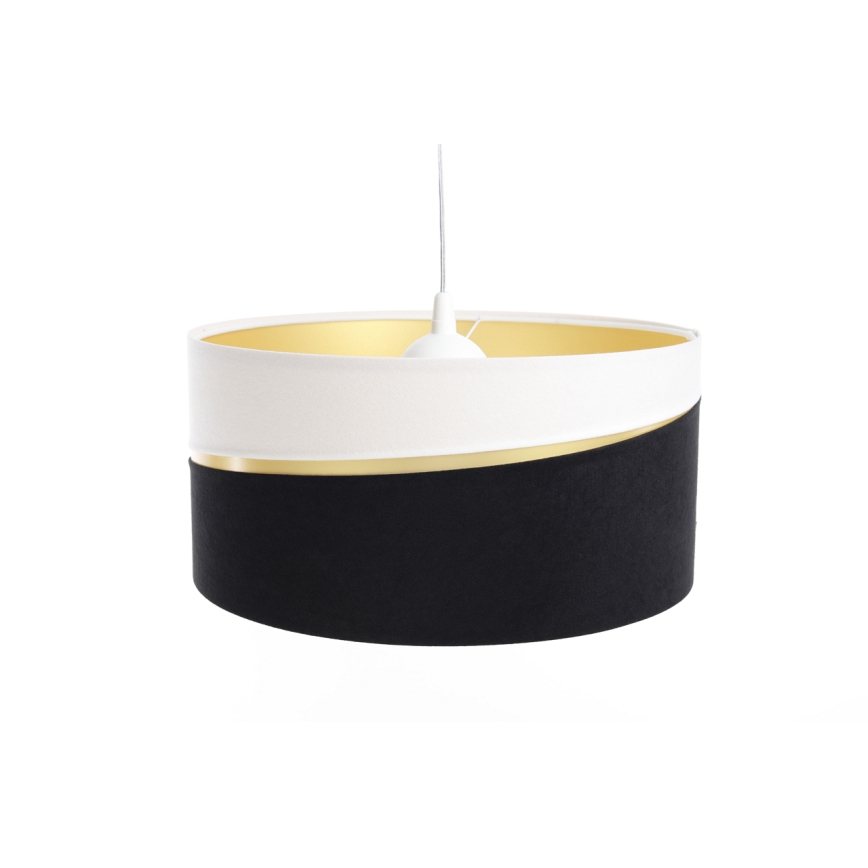 Candelabro suspenso SWING 1xE27/60W/230V preto/branco/dourada