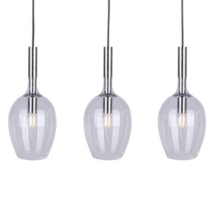 Candelabro suspenso TANGO 3xE14/40W/230V transparente