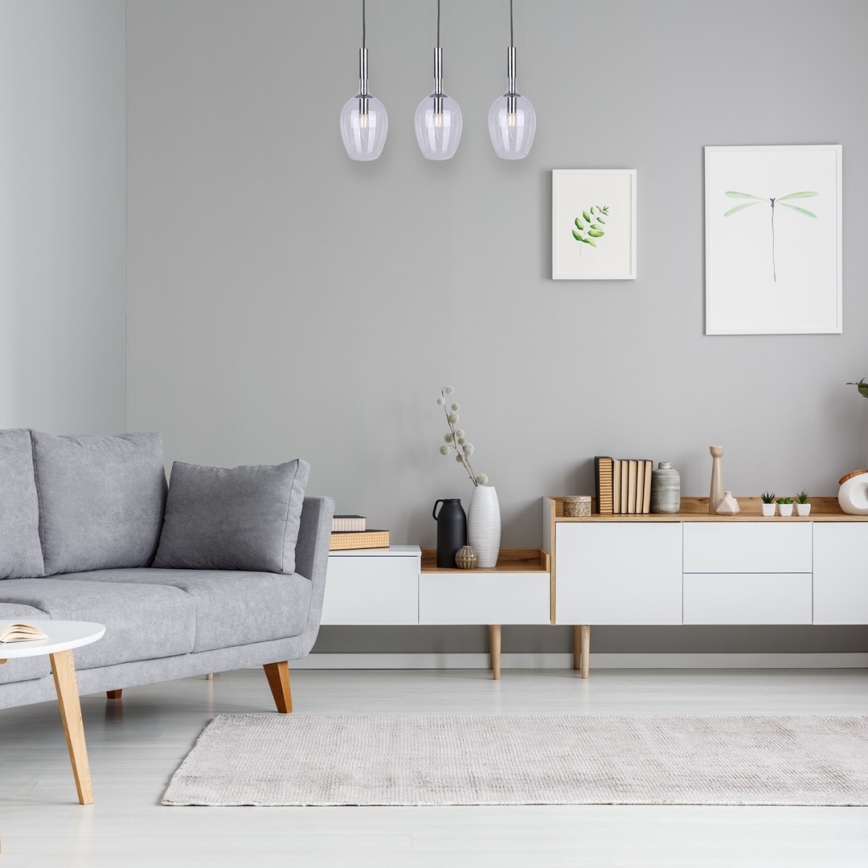 Candelabro suspenso TANGO 3xE14/40W/230V transparente