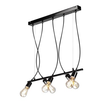 Candelabro suspenso TARO 5xE27/60W/230V preto