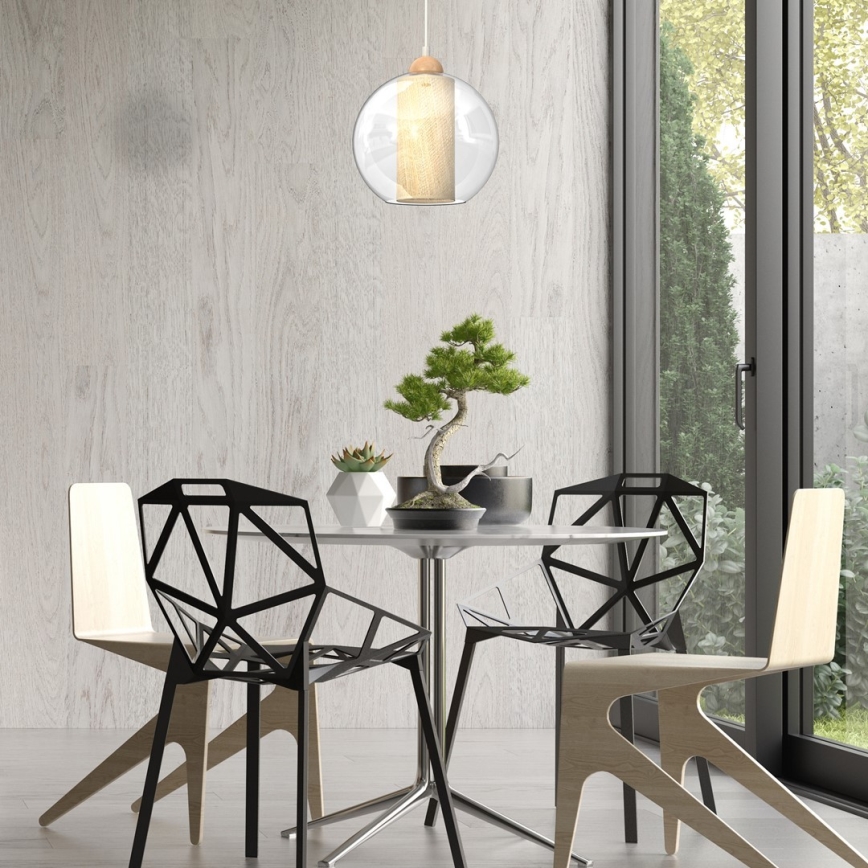 Candelabro suspenso TELA 1xE27/60W/230V d. 25 cm