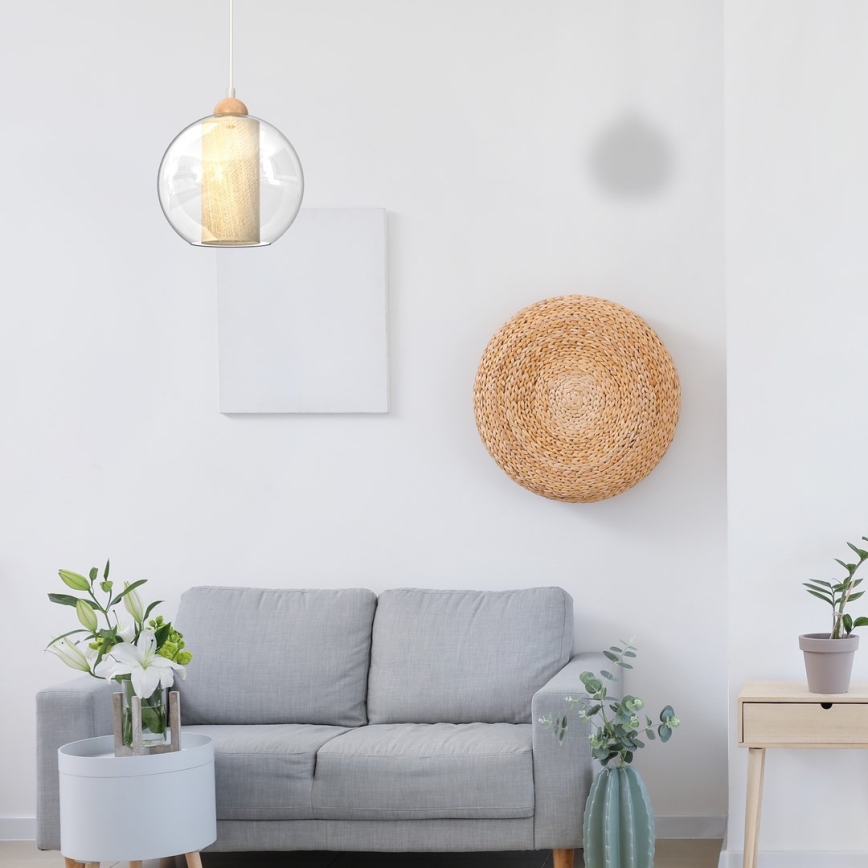 Candelabro suspenso TELA 1xE27/60W/230V d. 25 cm