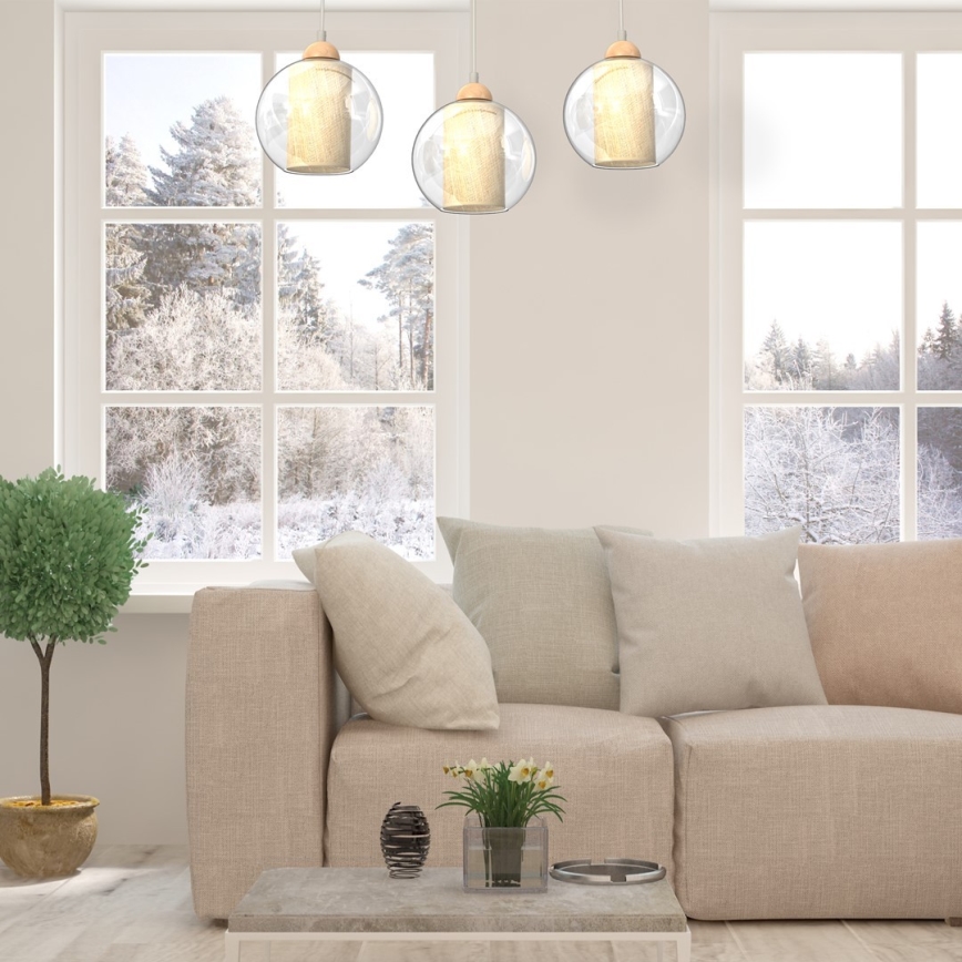 Candelabro suspenso TELA 3xE27/60W/230V