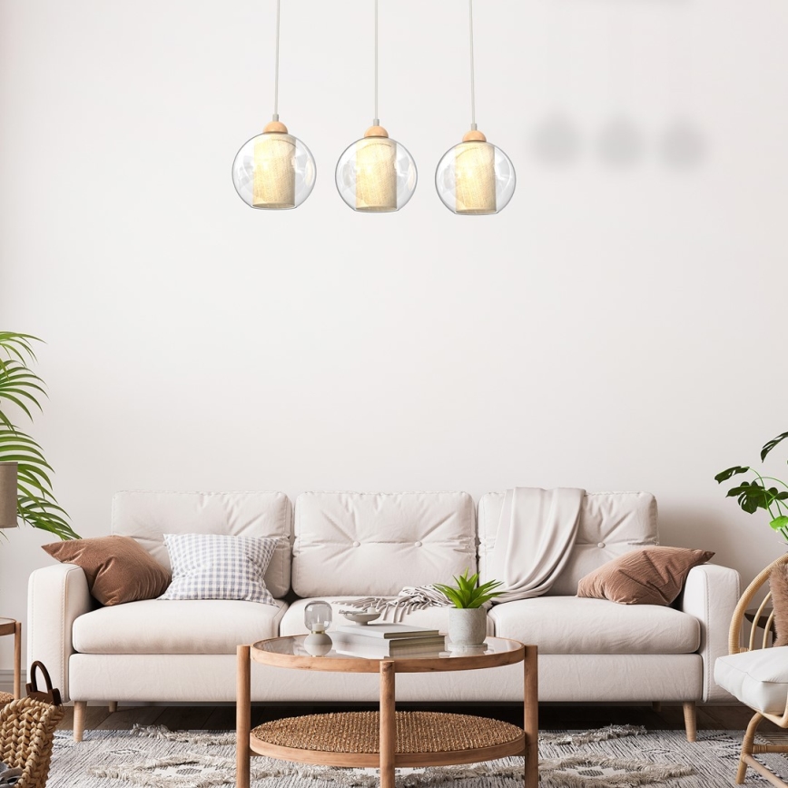 Candelabro suspenso TELA 3xE27/60W/230V