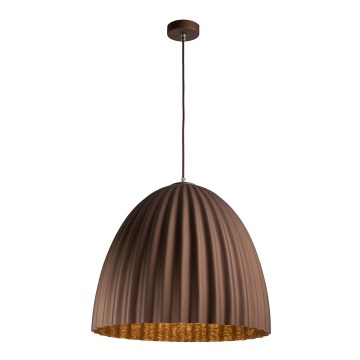 Candelabro suspenso TELMA 1xE27/60W/230V diâmetro 70 cm castanho/dourada
