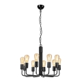 Candelabro suspenso TIFFANY 10xE27/60W/230V preto