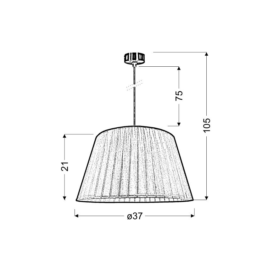 Candelabro suspenso TIZIANO 1xE27/60W/230V preto
