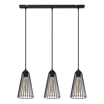 Candelabro suspenso TORRI 3xE27/15W/230V preto