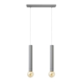 Candelabro suspenso TUBA 2xE27/15W/230V cinzento
