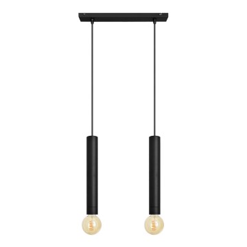 Candelabro suspenso TUBA 2xE27/15W/230V preto