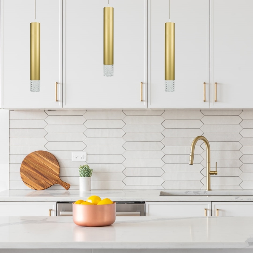 Candelabro suspenso TUBI 1xGU10/8W/230V dourada