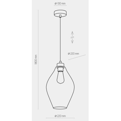 Candelabro suspenso TULON 1xE27/60W/230V