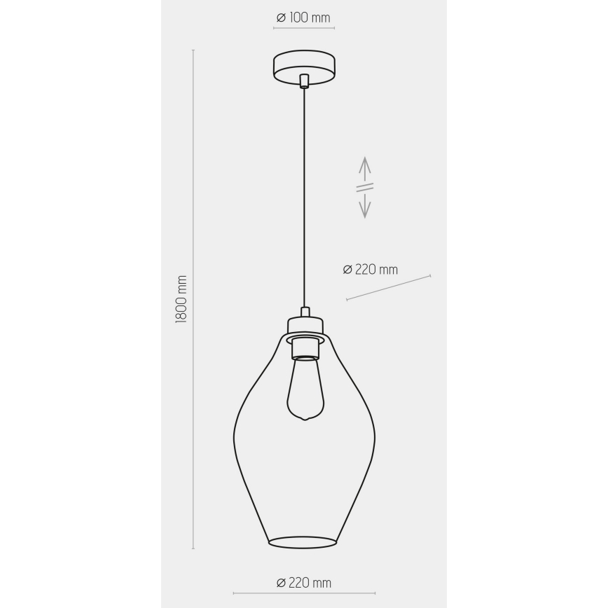 Candelabro suspenso TULON 1xE27/60W/230V