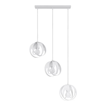 Candelabro suspenso TULOS 3xE27/60W/230V branco