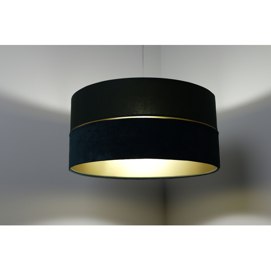 Candelabro suspenso TWIST 1xE27/60W/230V verde/dourada