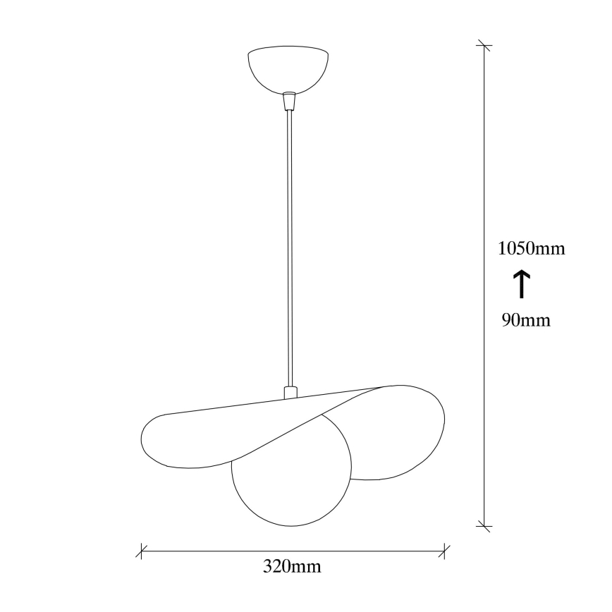 Candelabro suspenso VATOZ 1xE27/60W/230V