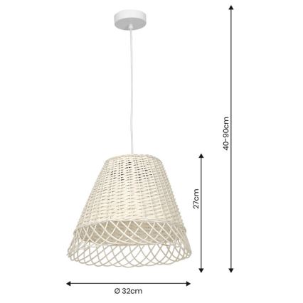 Candelabro suspenso VIMINI 1xE27/40W/230V vime