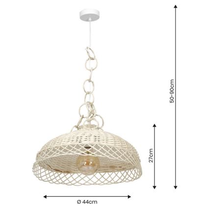 Candelabro suspenso VIMINI 1xE27/40W/230V vime