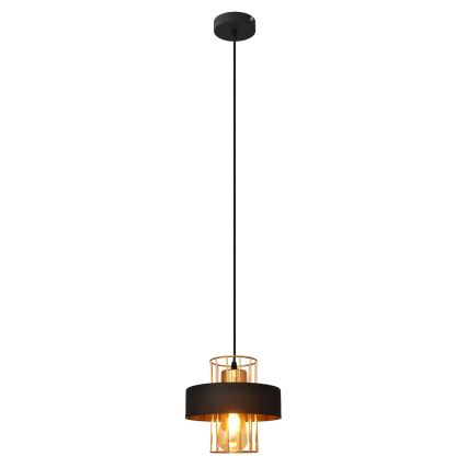 Candelabro suspenso VOLTA 1xE27/15W/230V preto/dourado