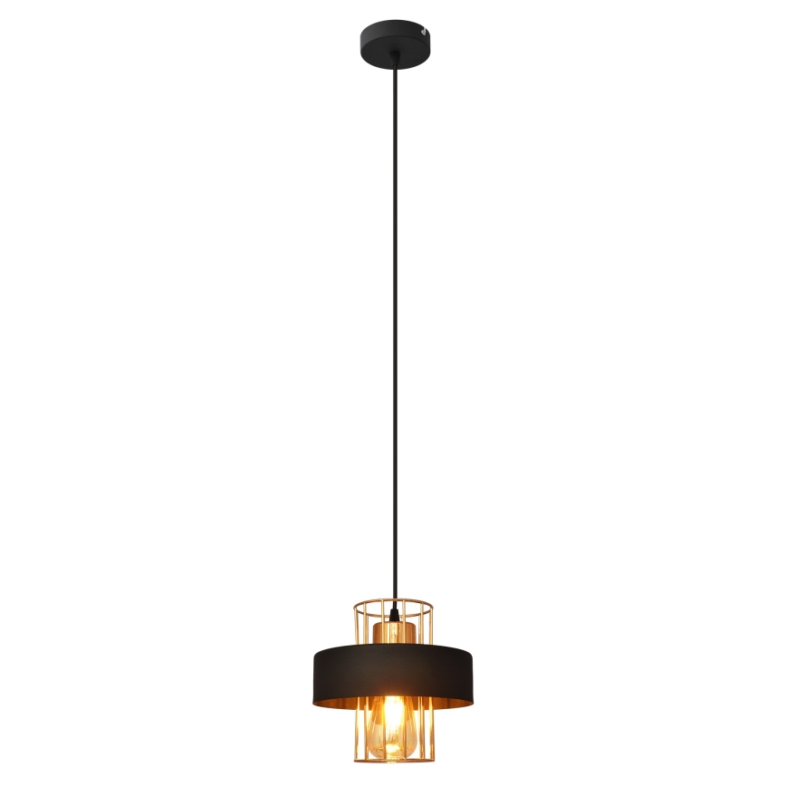 Candelabro suspenso VOLTA 1xE27/15W/230V preto/dourado