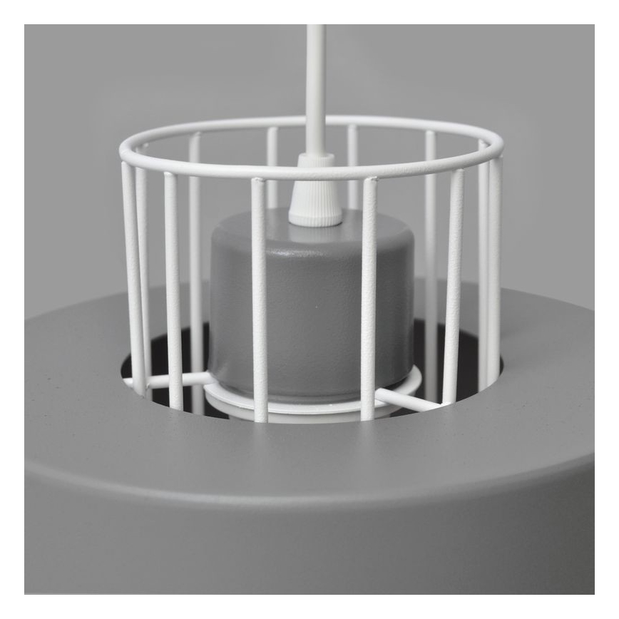 Candelabro suspenso VOLTA 2xE27/15W/230V cinzento