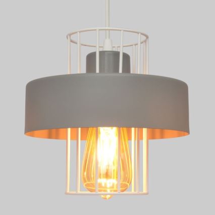 Candelabro suspenso VOLTA 2xE27/15W/230V cinzento