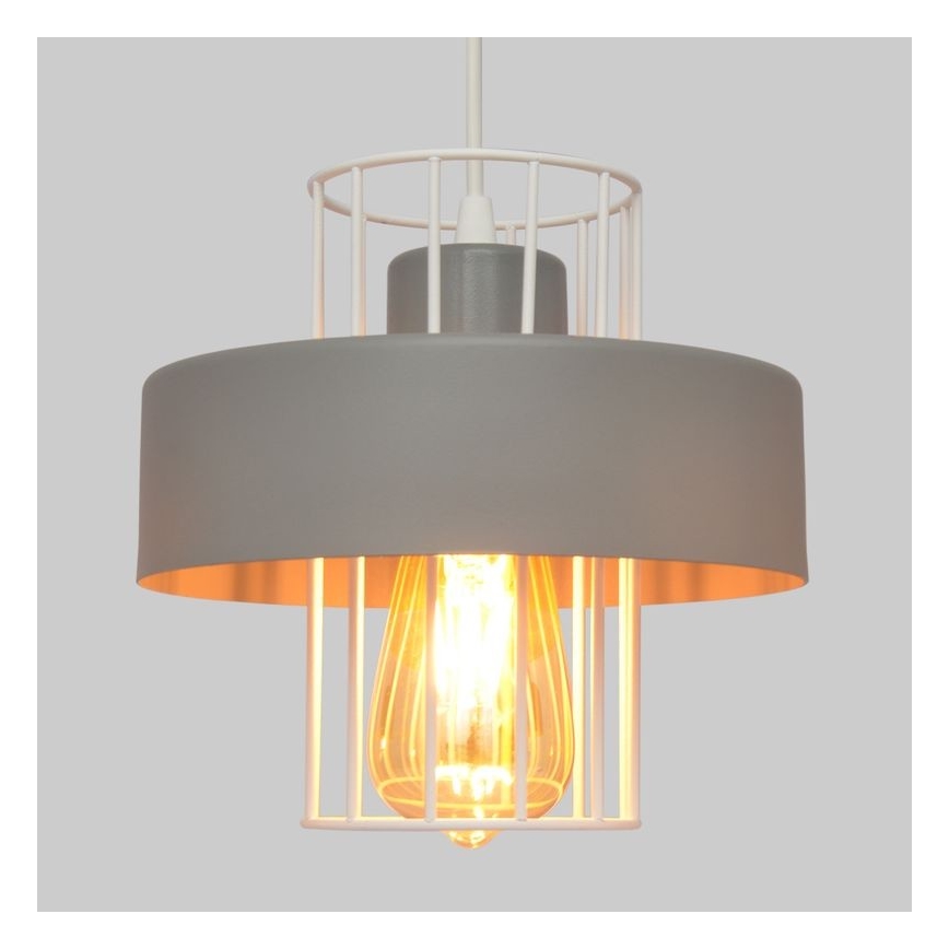 Candelabro suspenso VOLTA 3xE27/15W/230V cinzento