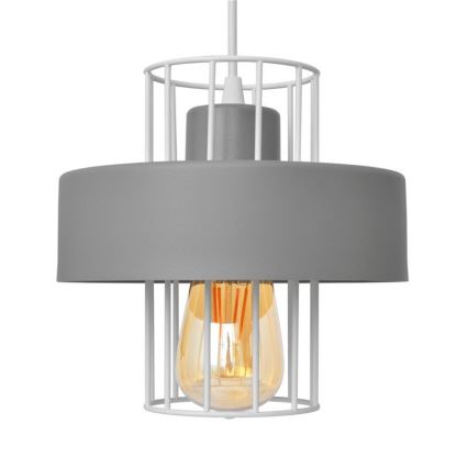 Candelabro suspenso VOLTA 3xE27/15W/230V cinzento