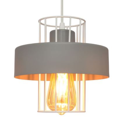 Candelabro suspenso VOLTA 3xE27/15W/230V diâmetro 42 cm cinzento