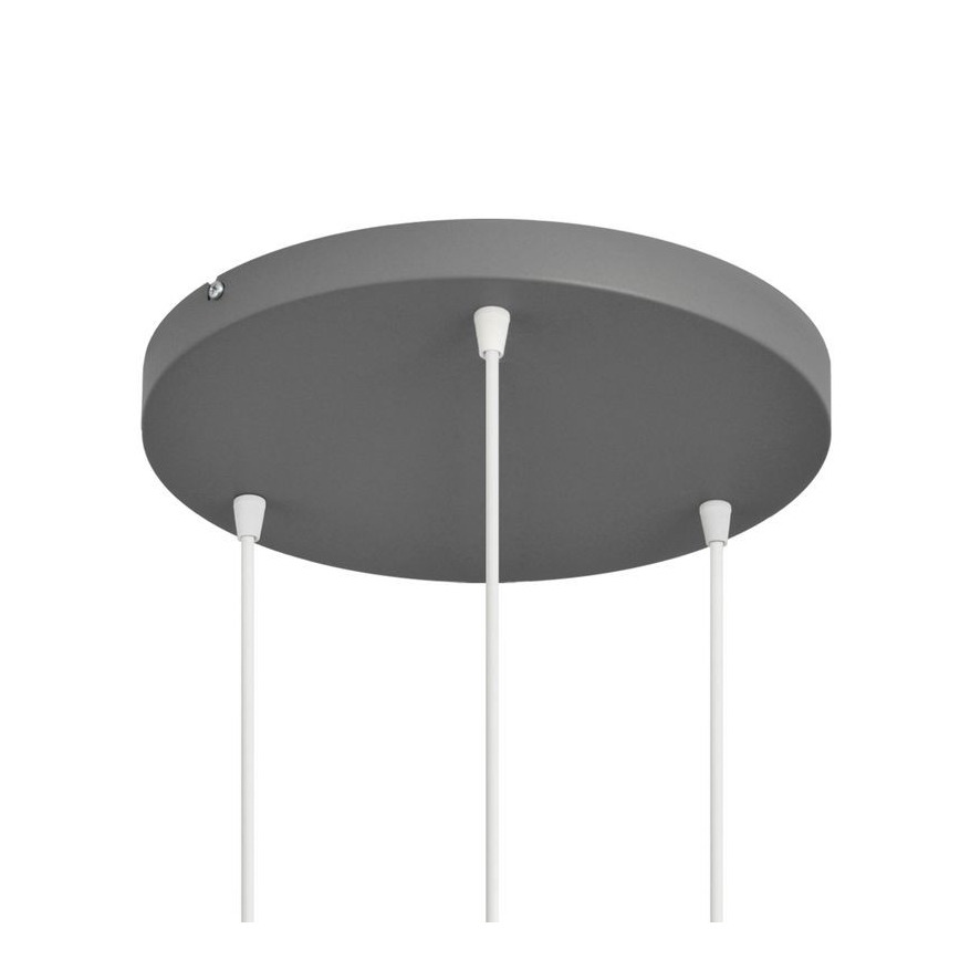 Candelabro suspenso VOLTA 3xE27/15W/230V diâmetro 42 cm cinzento