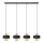 Candelabro suspenso VOLTA 4xE27/15W/230V preto/dourado