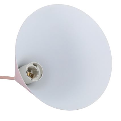 Candelabro suspenso VOSS 1xE27/40W/230V rosa/branco