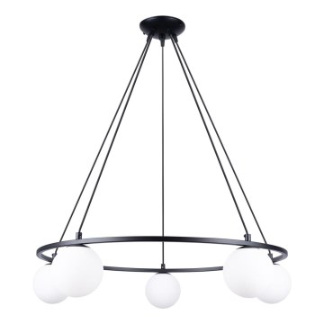 Candelabro suspenso YOLI 5xG9/8W/230V preto