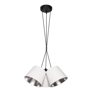 Candelabro suspenso ZOMA 3xE27/60W/260V branco/cromado brilhante