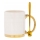 Caneca com colher LANA creme/dourado