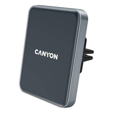 Canyon - Suporte magnético para telemóvel para carro com função de carregamento sem fios Qi 5V quadrado preto
