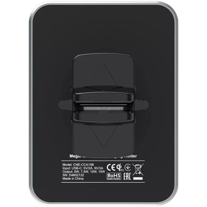 Canyon - Suporte magnético para telemóvel para carro com função de carregamento sem fios Qi 5V quadrado preto