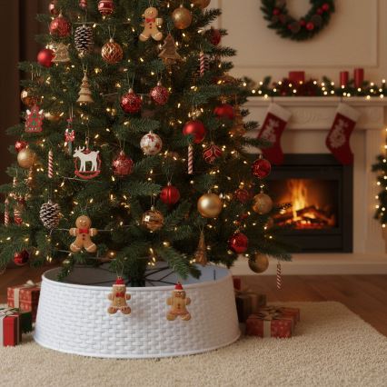 Capa para base da árvore de Natal, diâmetro 65 cm, branca