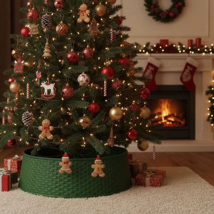 Capa para base da árvore de Natal, diâmetro 65 cm, verde