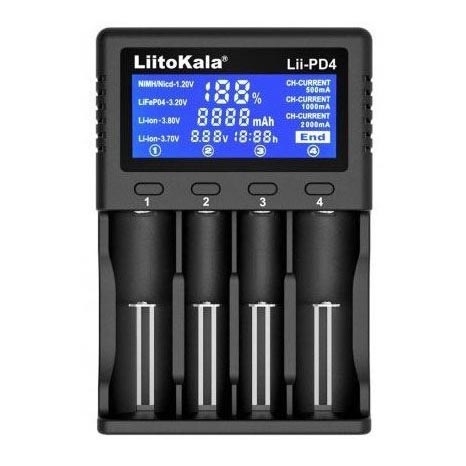 Carregador de baterias para A/AA/AAA/18650/20700/26650/22650