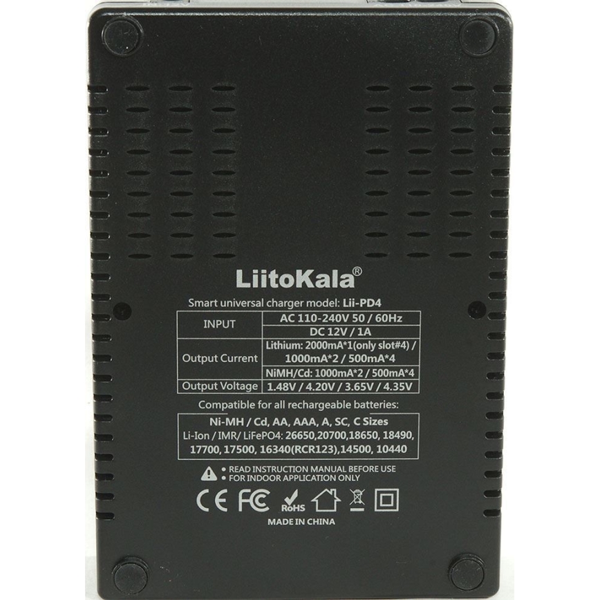 Carregador de baterias para A/AA/AAA/18650/20700/26650/22650