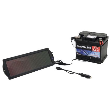 Carregador solar para baterias de automóveis 1,8W/12V