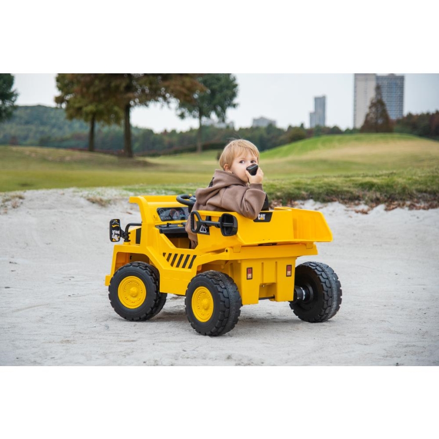Carro elétrico de brinquedo Pá carregadora CAT 60W/4500 mAh amarelo/preto