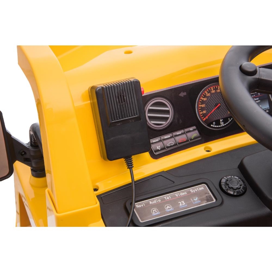 Carro elétrico de brinquedo Pá carregadora CAT 60W/4500 mAh amarelo/preto