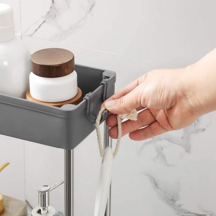 Carrinho de Armazenamento com Rodas MARGE cinzento