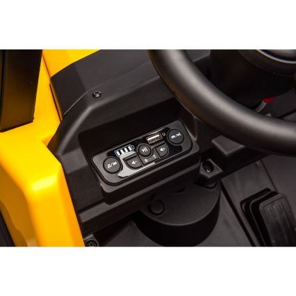 Carro elétrico CAT 60W/7500 mAh amarelo/preto + controlo remoto