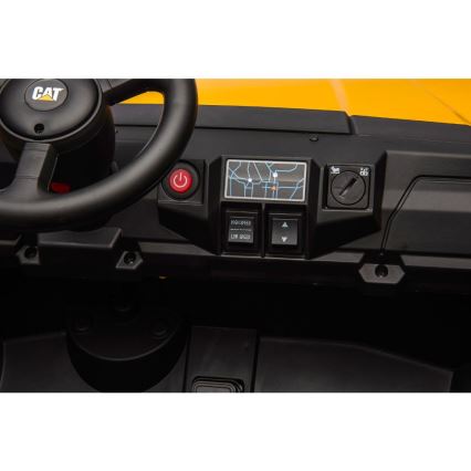 Carro elétrico CAT 60W/7500 mAh amarelo/preto + controlo remoto