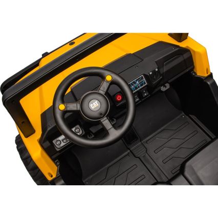 Carro elétrico CAT 60W/7500 mAh amarelo/preto + controlo remoto